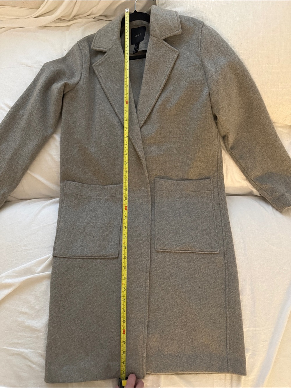 Grey Open-Front Coat Cardigan - Picture 6 of 7